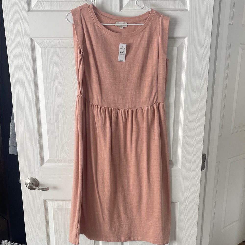 LOFT Blush Pink Midi Dress